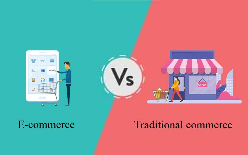 How difference e-commerce and traditional commerce?